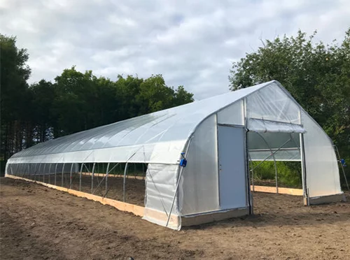 Nifty Hoops 22.5' Gothic Hoophouse High Tunnel Side View